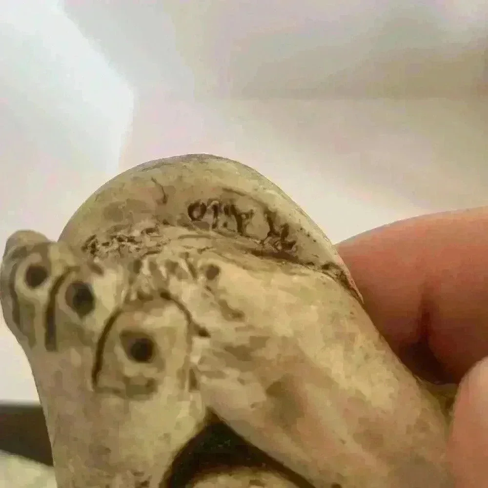 Ugly Ogre Troll Upside Down Large Feet Stone Statue